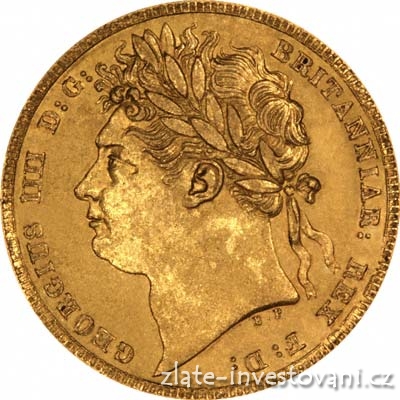 Zlatá mince britský Sovereign-George IV. 1822