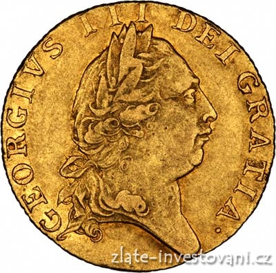 Zlatá mince britská Guinea-George III.
