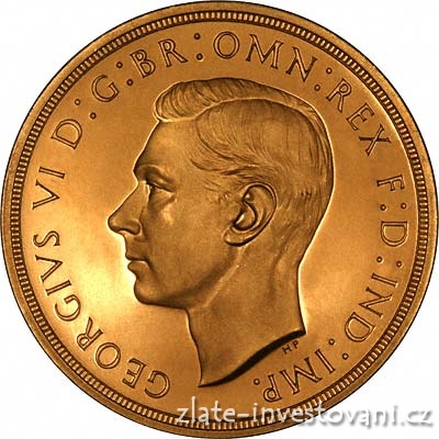 Zlatá mince britská Dvoulibra-George VI. 1937