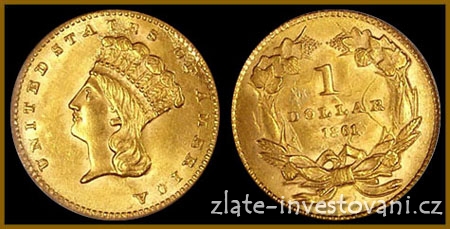 Zlatá mince 1 dollar-Princezna
