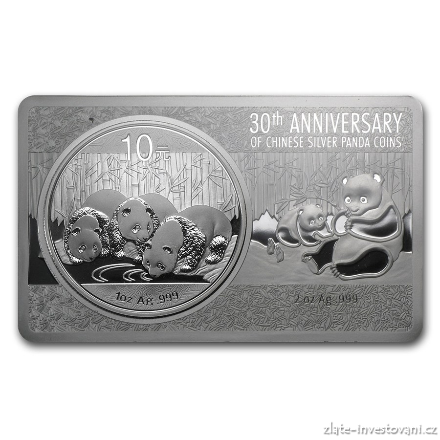 Stříbrný set čínský Panda 2013-30.výročí stříbrné mince Panda