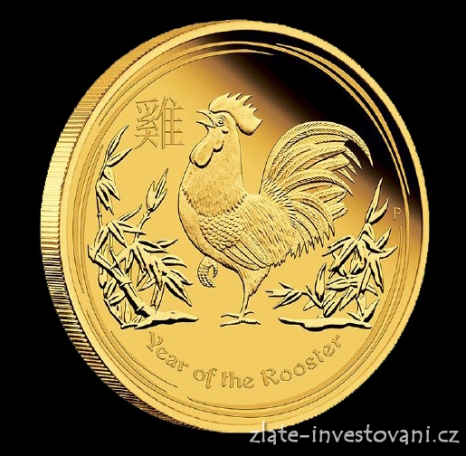 Investiční set zlatých mincí lunární série rok Kohouta 2017-proof