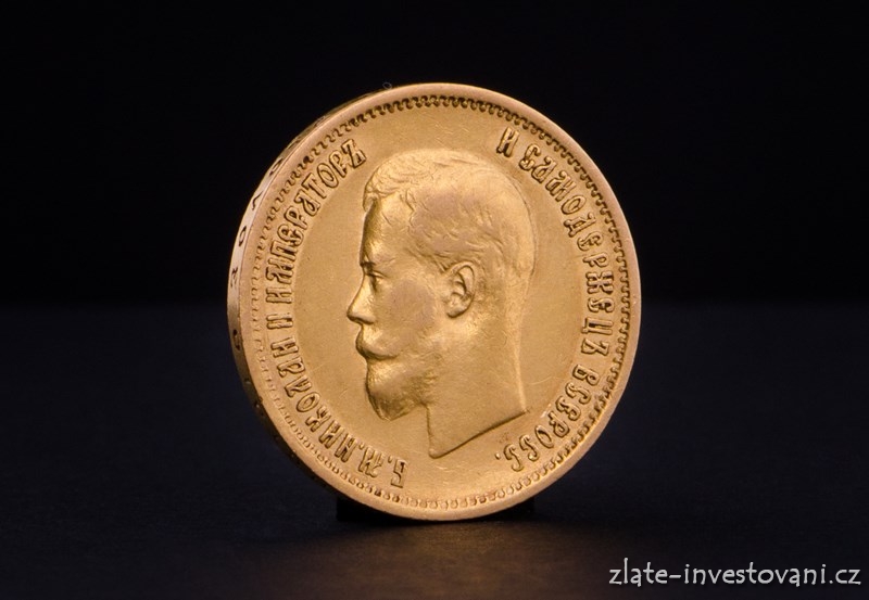 Zlatá mince ruský 7.5 rubl-car Nikolaj II. 1897