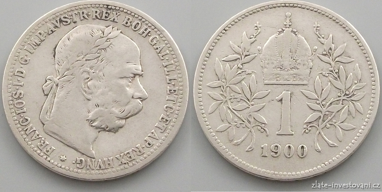Stříbrná koruna Františka Josefa I. 1900