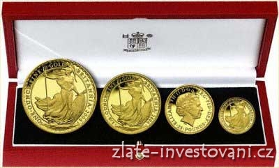 Britannia proof-set čtyř mincí