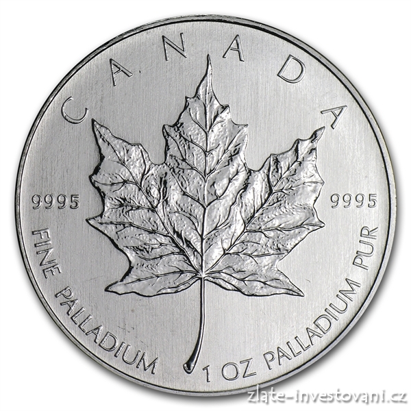 Investiční paládiová mince kanadský Maple leaf