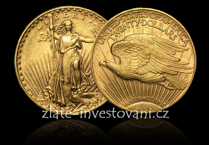 Investiční zlatá mince americký double Eagle 1910 Saint-Gaudens Double Eagle