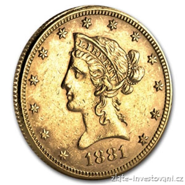 Zlatá mince americký Liberty Eagle-10 dolarů