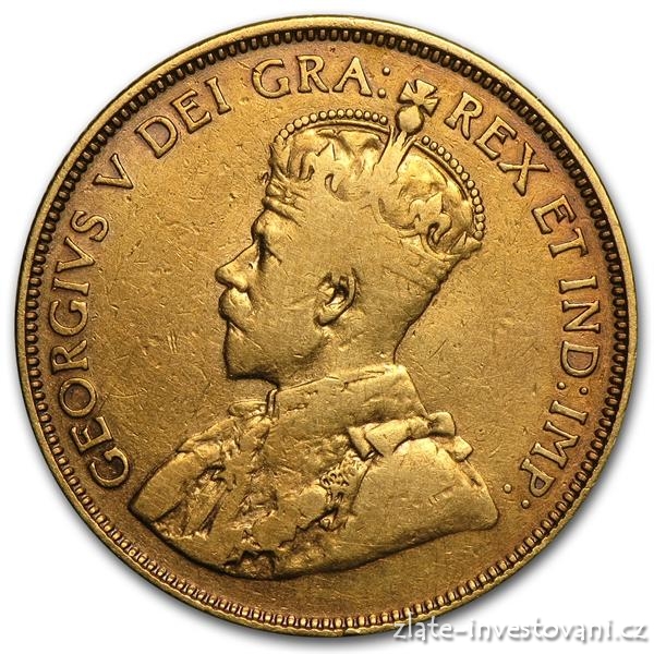 Zlatá mince král George V.-Kanada 10 dolarů 1914