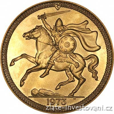 Investiční zlatá mince půl Sovereign Manx-Viking