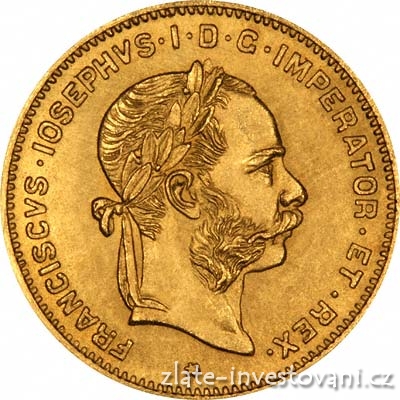 Investiční zlatá mince čtyřzlatník-4 gulden Rakousko 1892