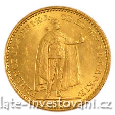 Zlatá mince Dvaceti koruna Františka Josefa I.uherská ražba 1897