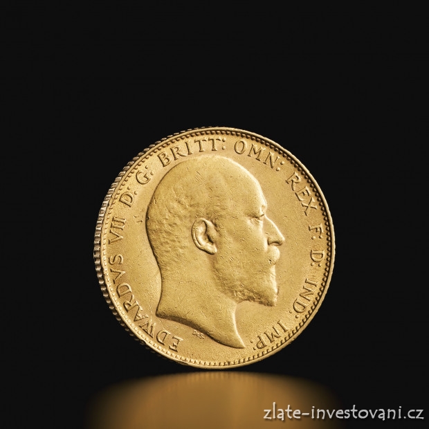 Zlatý britský Sovereign-Edward VII. 1902-1910