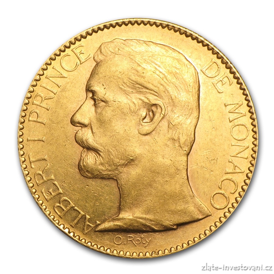 Zlatá mince monacký stofrank Albert II.