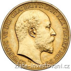 Zlatá mince britská Dvoulibra-Edward VII. 1902