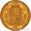 Zlatý britský půl Sovereign Victoria-jubileum rub