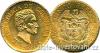 Zlatá mince pět pesos Kolumbie 1919