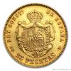 Zlatá mince 25 peset král Alfonso XII.