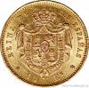 Zlatá mince 10 eskudos Isabel II.-Španělsko