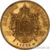 Zlatý 100 frank Napoleon III. 1856