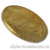 Zlatá mince francouzský 100 frank-anděl hrana