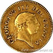 Zlatá mince britská 1/3 Guinea-George III.