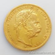 Zlatá mince Osmizlatník Františka Josefa I.rakouská ražba 1876
