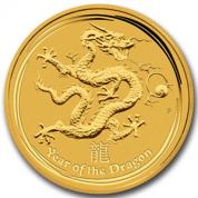 Investiční zlatá mince rok draka 2012