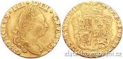 Zlatá mince britská half guinea-George III.