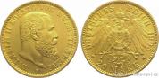 Zlatá mince 20 marka-Wilhelm II. 1891-1918