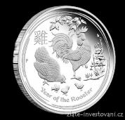 Investiční stříbrná mince Rok kohouta 2017-lunární série II.