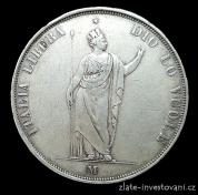 Stříbrná 5 lira 1848-revoluční milánská ražba Lombardia