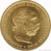 Zlatá mince Dvacetikoruna Františka Josefa I.ročníková ražba