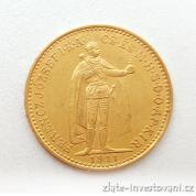 Zlatá mince  Desetikoruna Františka Josefa I.- uherská ražba 1911