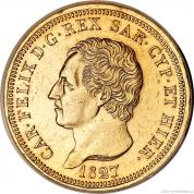 Zlatá mince 80 lira Sardinie-Carlo Felix 1827