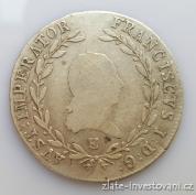 Stříbrný 20 krejcar František I. 1815 E