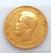 Zlatá mince ruský 10 rubl-Milukáš II. -1900 AG