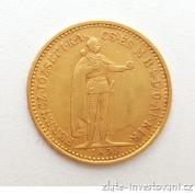 Zlatá mince  Desetikoruna Františka Josefa I.- uherská ražba 1899 K.B.