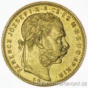 Zlatá mince Osmizlatník Františka Josefa I.-uherská ražba 1887
