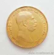Jubilejní  20 koruna  Františka Josefa I. 1908-60 let vlády-ražební lesk