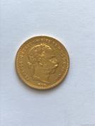 Zlatá mince Osmizlatník Františka Josefa I.uherská ražba 1870 - GYF