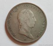 Stříbrná mince 1/2 Scudo-František I.-Benátky 1824 V