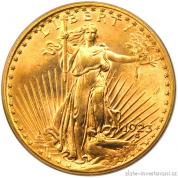 Investiční zlatá mince americký double Eagle 1927 Saint-Gaudens Double Eagle