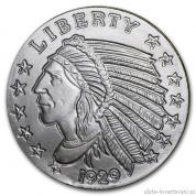 Investiční stříbrná mince Indián-USA