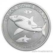 Investiční stříbrná mince žralok bílý