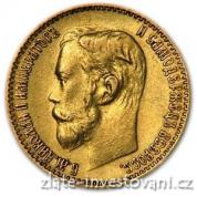 Zlatá mince ruský Pětirubl-car Nikolaj II.1900