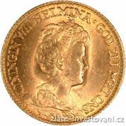 Zlatá mince deset guldenů-Wilhelmina 1925
