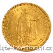 Zlatá mince Dvaceti koruna  Františka Josefa I.uherská ražba 1897
