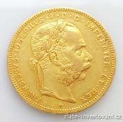 Zlatá mince Osmizlatník Františka Josefa I.rakouská ražba 1875