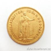 Zlatá mince  Desetikoruna Františka Josefa I.-uherská ražba 1894 K.B.